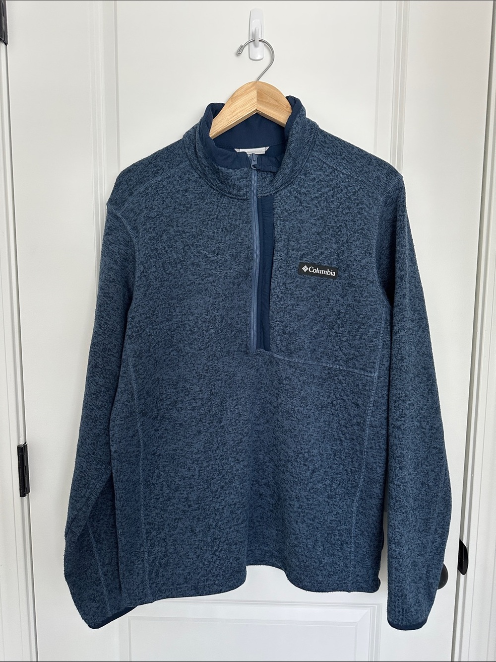 Columbia Men's Quarter-Zip Fleece Pullover - Navy Heather L